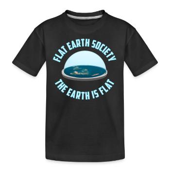 Flat Earth Society | The earth is flat - Kids' Premium Organic T-Shirt - black - Front