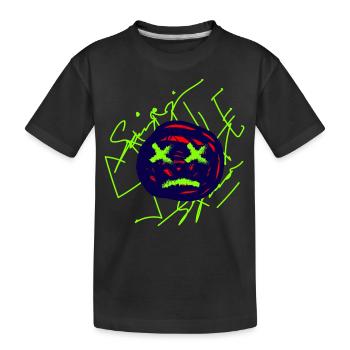XX Grumpy Smile XX - Kinder Premium Bio T-Shirt - Schwarz - Vorne