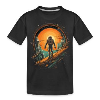 Science fiction Astronaut Raumfahrer Design - Kids' Premium Organic T-Shirt - black - Front