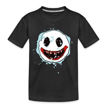 Halloween maske - Kinder Premium Bio T-Shirt - Schwarz - Vorne