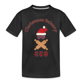 Christmas Bakery CEO - Kids' Premium Organic T-Shirt - black - Front