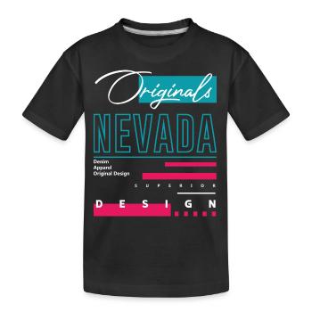 Nevada - Kinder Premium Bio T-Shirt - Schwarz - Vorne