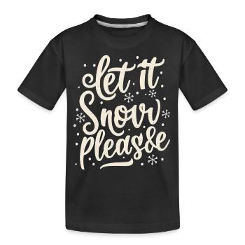 Qu’il neige - T-shirt bio Premium Enfant - noir - Devant