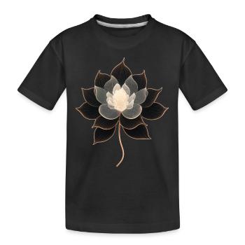 Lotus - Kinder Premium Bio T-Shirt - Schwarz - Vorne