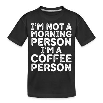 Je ne suis pas du matin - T-shirt bio Premium Enfant - noir - Devant