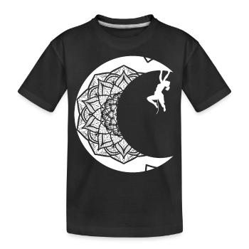 Alpiniste sur la lune - T-shirt bio Premium Enfant - noir - Devant