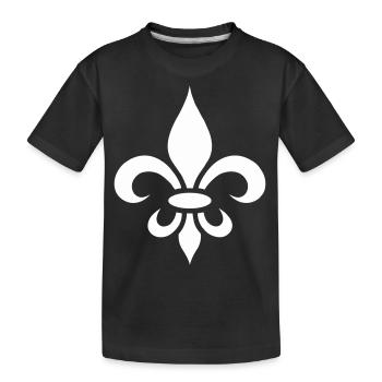 King's Fleur de lis Logo - Kinder Premium Bio T-Shirt - Schwarz - Vorne