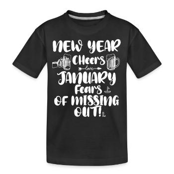 New Year Cheers, January Peers - T-shirt bio Premium Enfant - noir - Devant