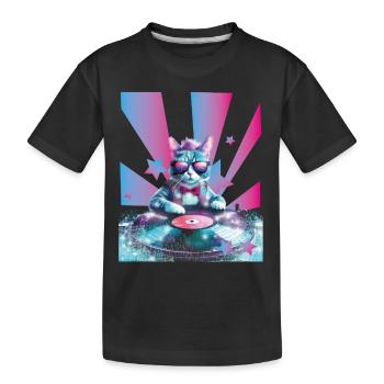 DJ Mix, Ai Cat - T-shirt bio Premium Enfant - noir - Devant