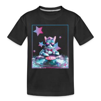 DJ Mix, Ai Cat - T-shirt bio Premium Enfant - noir - Devant