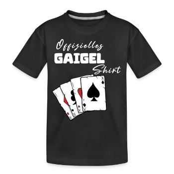 Maillot officiel Gaigel - T-shirt bio Premium Enfant - noir - Devant