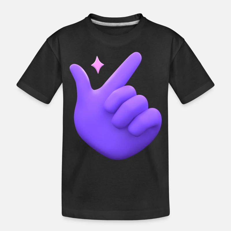3D main claquement de doigts - T-shirt bio Premium Enfant - noir