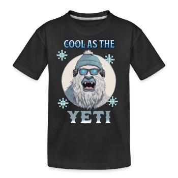 Cool as the Yeti - Kinder Premium Bio T-Shirt - Schwarz - Vorne