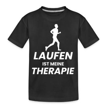 Marathon Running Jogging - Kinder Premium Bio T-Shirt - Schwarz - Vorne