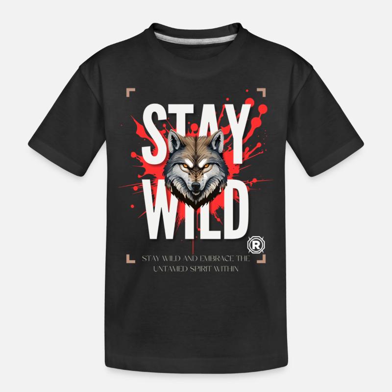 stay wild motivated - Kinder Premium Bio T-Shirt - Schwarz