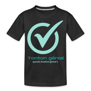 Tonton génial - T-shirt bio Premium Enfant - noir - Devant