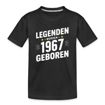 Legenden Wurden 1967 Geboren - Kinder Premium Bio T-Shirt - Schwarz - Vorne