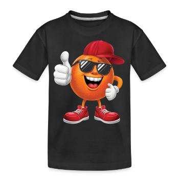 Orange - Kinder Premium Bio T-Shirt - Schwarz - Vorne