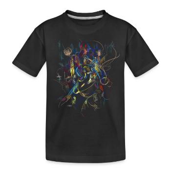 abstrakt - Kinder Premium Bio T-Shirt - Schwarz - Vorne