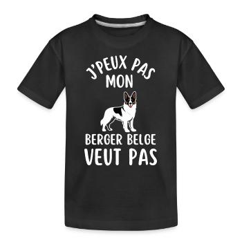 chien de race berger belge 1 - T-shirt bio Premium Enfant - noir - Devant