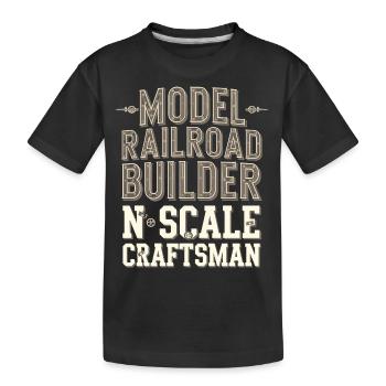 Precision in model making - Kids' Premium Organic T-Shirt - black - Front