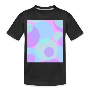 Points in pastel - Kids' Premium Organic T-Shirt - black - Front