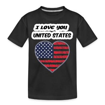 T-shirt I LOVE YOU UNITED STATES 2025 - T-shirt bio Premium Enfant - noir - Devant