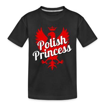 Princesse Polonaise - Polen - Prinzessin Pologne Polska - T-shirt bio Premium Enfant - noir - Devant