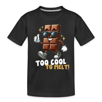 Cooler Schokoriegel - Kinder Premium Bio T-Shirt - Schwarz - Vorne