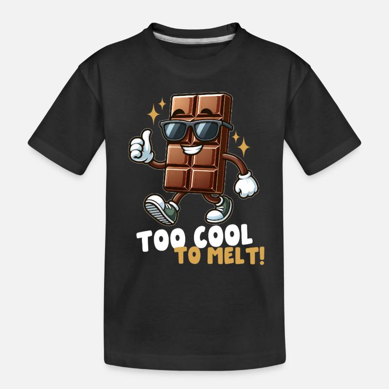 Cool chocolate bar - Kids' Premium Organic T-Shirt - black