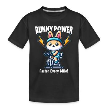 Vélo de lapin - T-shirt bio Premium Enfant - noir - Devant