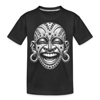 Maske - Kinder Premium Bio T-Shirt - Schwarz - Vorne
