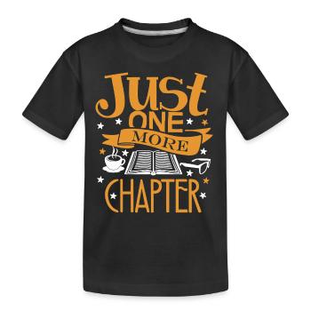 Reading Just One More Chapter Book Love - Kids' Premium Organic T-Shirt - black - Front