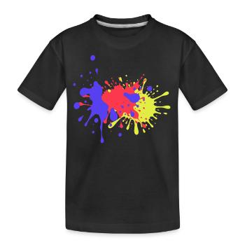 Taches de couleur colorées Tendance cadeau d’anniversaire - T-shirt bio Premium Enfant - noir - Devant