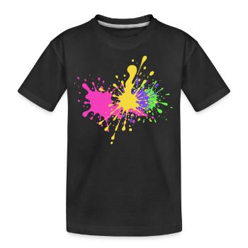 Colorful Blobs Gift Idea Skater - Kids' Premium Organic T-Shirt - black - Front