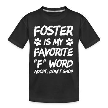 Rescue Dog Adopt Don't Shop - Kids' Premium Organic T-Shirt - black - Front