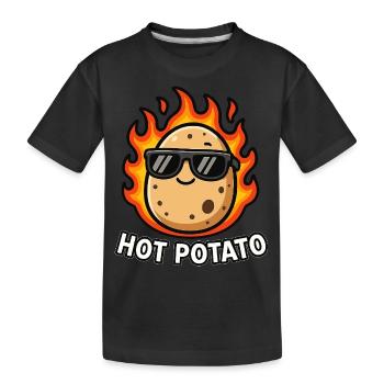 HOT POTATO - Kids' Premium Organic T-Shirt - black - Front