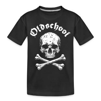 Logo de pirate de la crique OLDSCHOOL - T-shirt bio Premium Enfant - noir - Devant