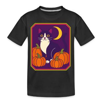 Smoking encadré Cat Moon - T-shirt bio Premium Enfant - noir - Devant