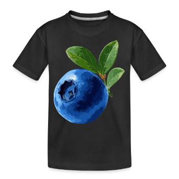 Blaubeere - Kinder Premium Bio T-Shirt - Schwarz - Vorne