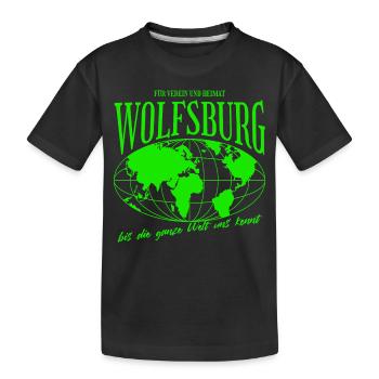 Wolfsburg Home Pride Football Gift - Kids' Premium Organic T-Shirt - black - Front