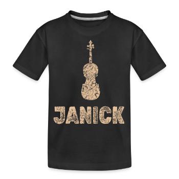 Bratsche Janick - Kinder Premium Bio T-Shirt - Schwarz - Vorne