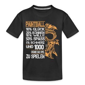 Paintball - Kinder Premium Bio T-Shirt - Schwarz - Vorne