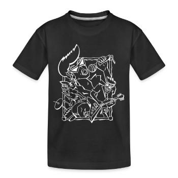 Riff Glyphik Gitarrenszene - Kinder Premium Bio T-Shirt - Schwarz - Vorne