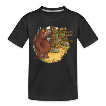 Der Grüffelo mit Maus - Kinder Premium Bio T-Shirt - Schwarz - Vorne