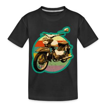 Simmi Star SR4-2 DDR pour cyclomoteur au look rétro utilisé - T-shirt bio Premium Enfant - noir - Devant