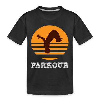 parkour - Kids' Premium Organic T-Shirt - black - Front