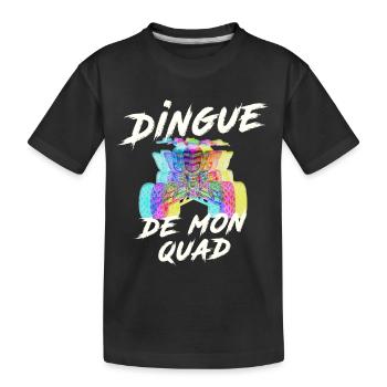 Quad : T-shirt dingue de quad, quad multicolore - T-shirt bio Premium Enfant - noir - Devant