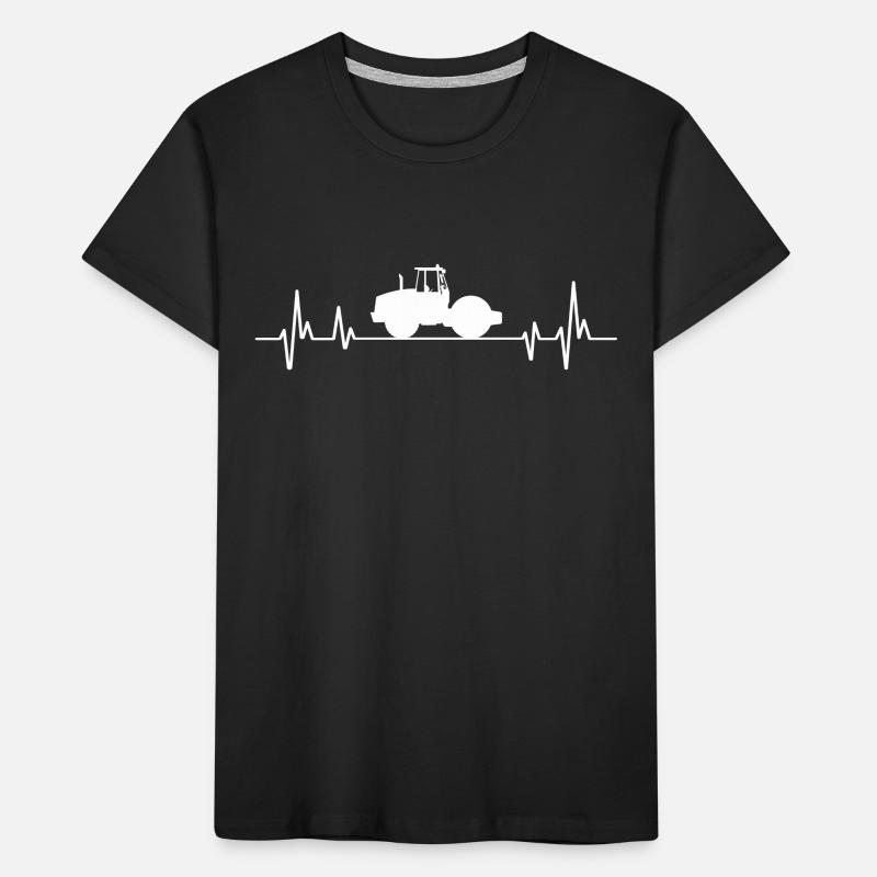Roller compactor t-shirt construction - construction site Kids' Premium Organic T-Shirt