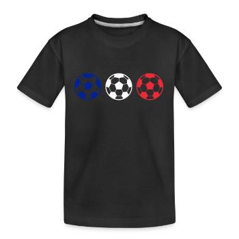 football flag of france football fan - Kids' Premium Organic T-Shirt - black - Front